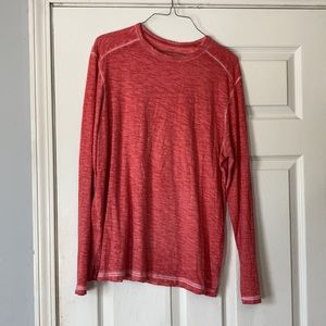 Tommy Bahama Flip Tide Long Sleeve T-Shirt Plum Raisin red crew neck long sleeve